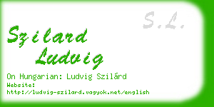 szilard ludvig business card